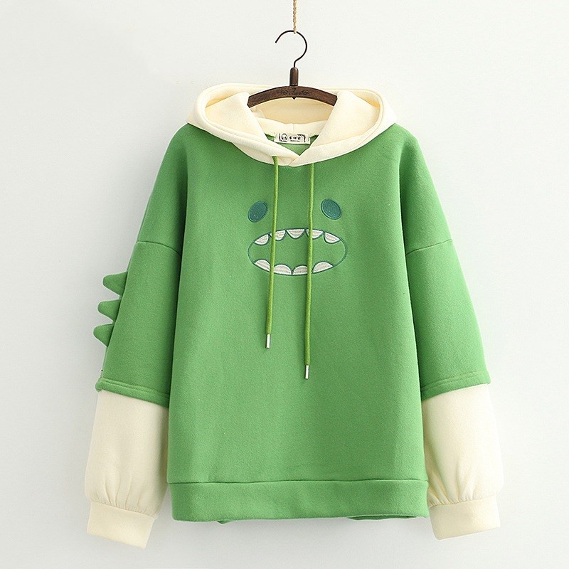 Title 6, Color block warm and fleece hooded sweater