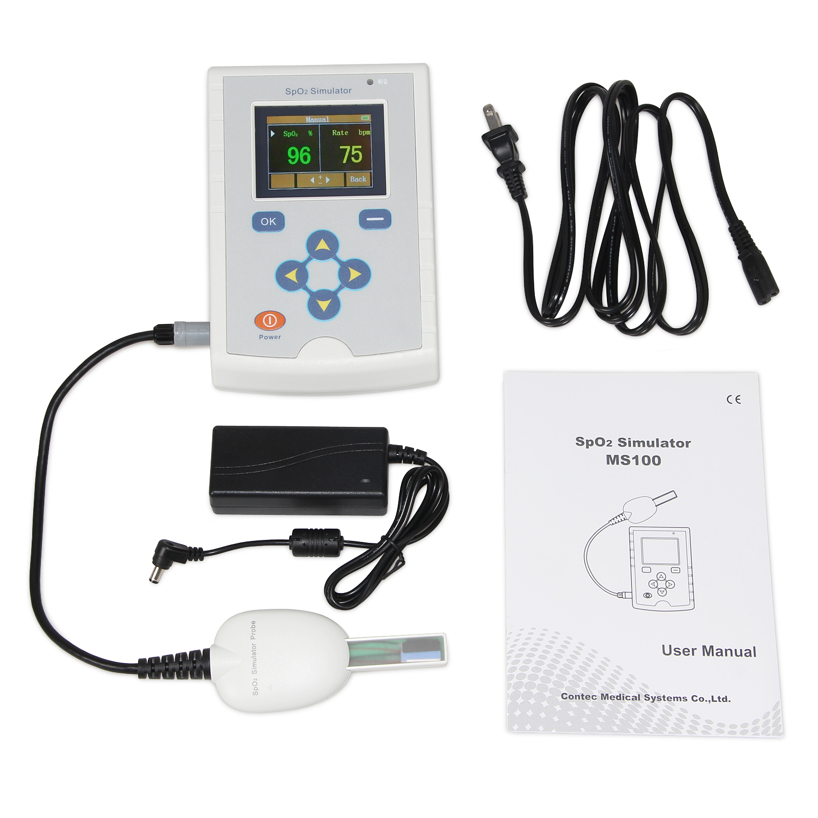 SpO2 Simulator MS100 Pulse Rate Blood Oxygen Simulator Pulse Oximeter Reaction Time