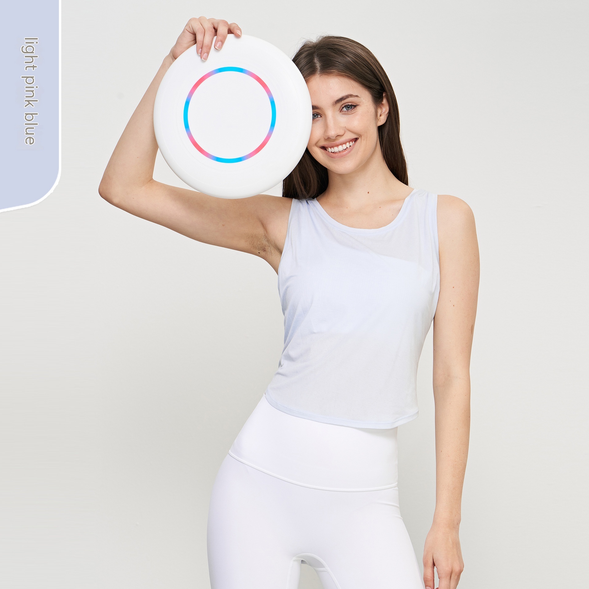 Fine Mesh Short sleeved T shirt Women's Split Back Sleeveless Cuff Smock Top Baby Blue - Shop at LoveMi