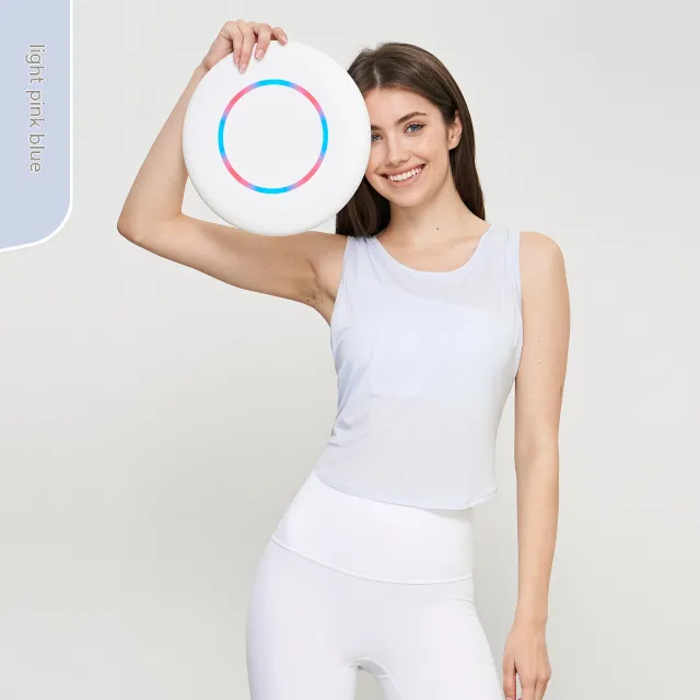 Fine Mesh Short sleeved T shirt Women's Split Back Sleeveless Cuff Smock Top Baby Blue - Shop at LoveMi