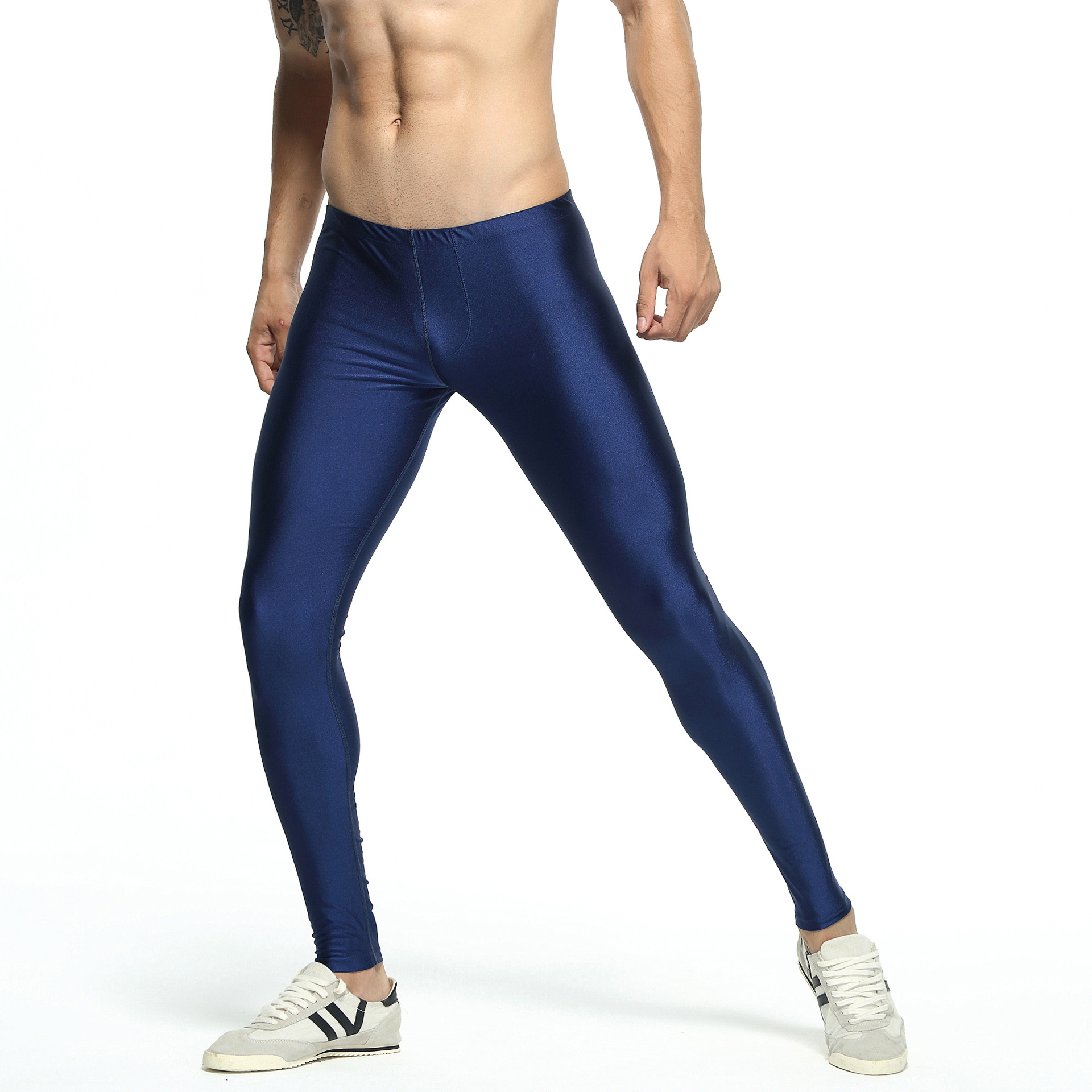 Men's Sports Glossy Fashionable Tight Pants
