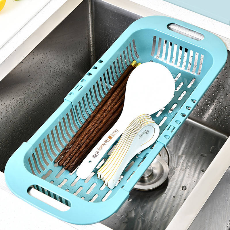 Title 1, Household Kitchen Retractable Sink Storage Rack...