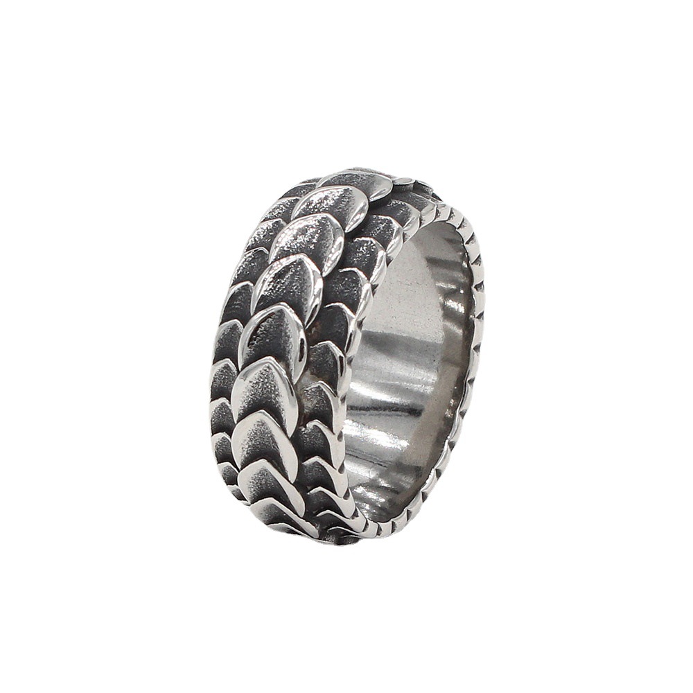 Title 6, Anillo de acero titanio para hombre con diseño ...