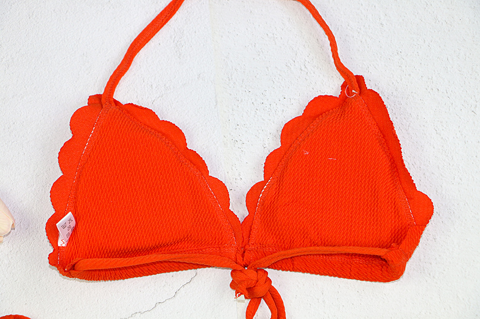 Tie-neck Low-rise Soft-pack Unwired Swimsuit