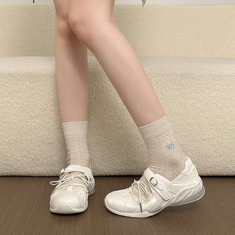 Niche Platform German Army Trainers Women, 2026 Autumn New Arrival Versatile Casual Athletic Shoes, Straps Hook And Loop Fastener Mary Jane Sneakers