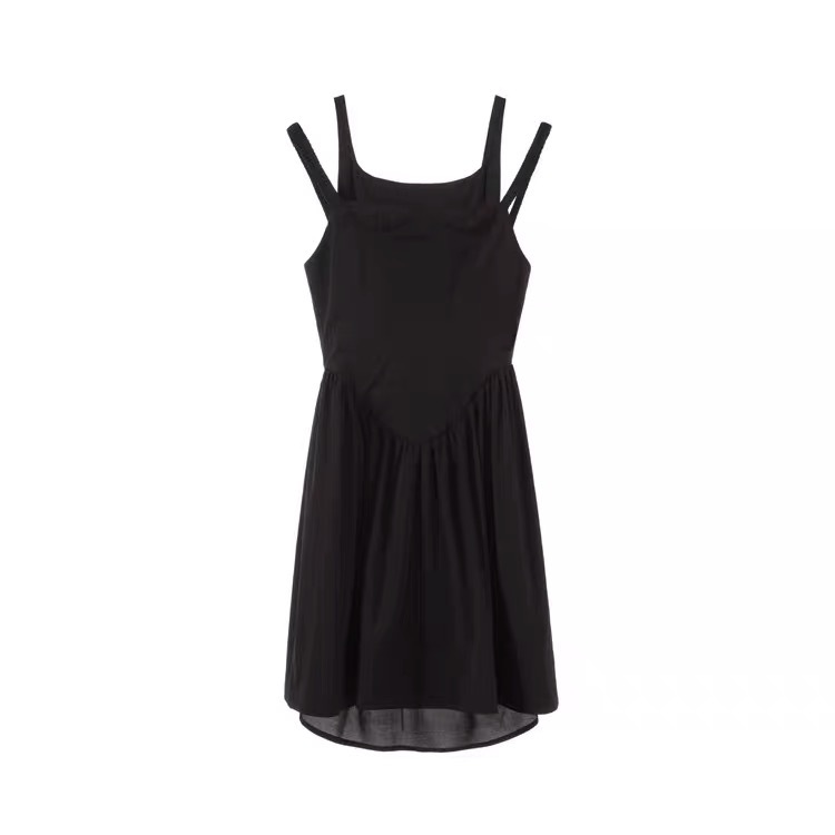 French Black Sling Dress Female Waist Is Thin And Sexy