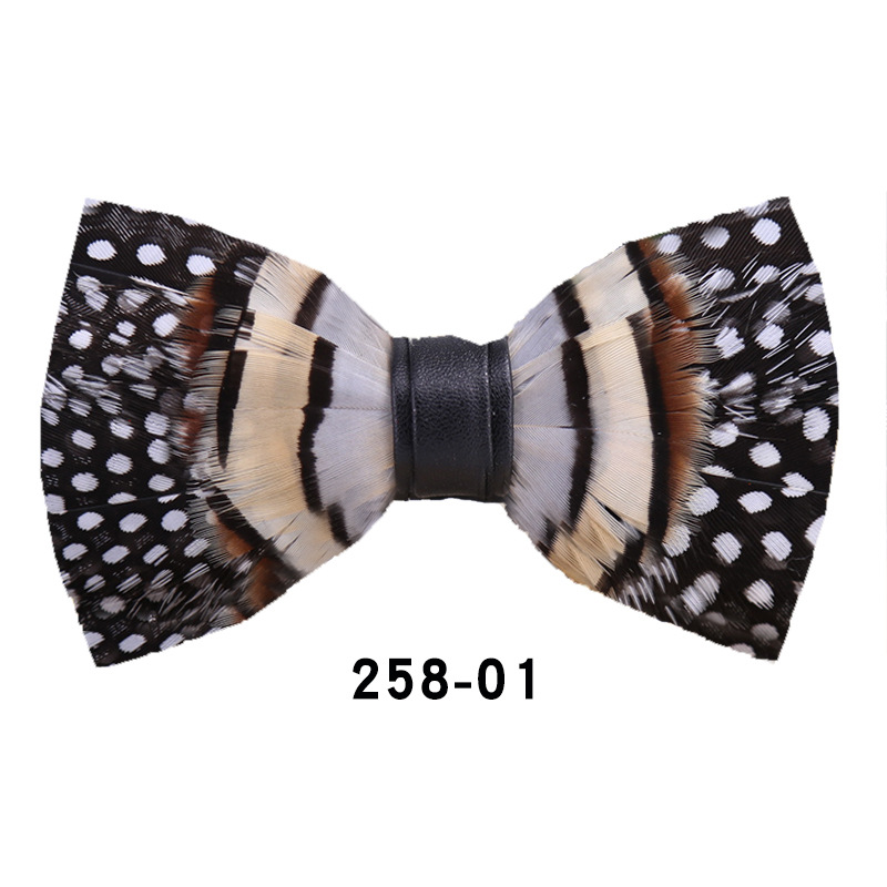 Title 4, Weijian 258 Black And White Dots Khaki Feather ...