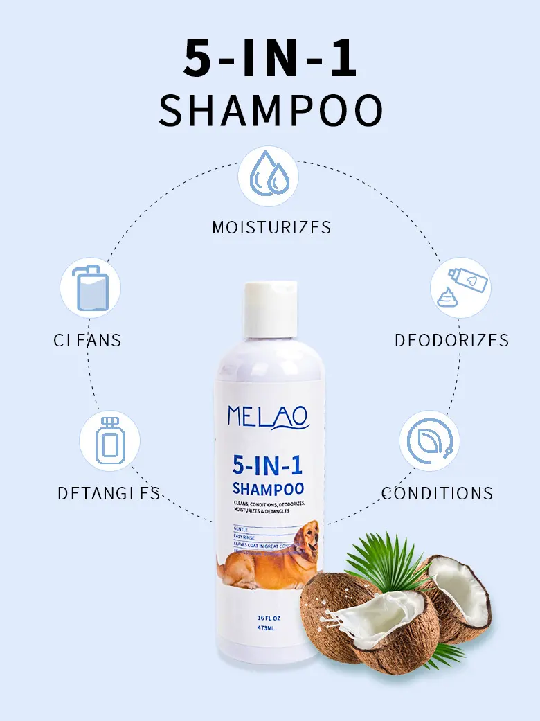 Pet Shampoo 473ml Five-in-one Soft and Clean Cats