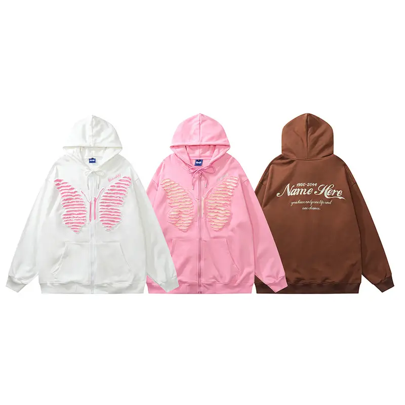 Men's New Sweet Butterfly Print Hoodie