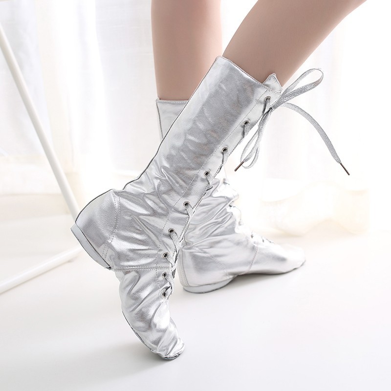 High Top Lengthened Adult Canvas Jazz Boots Soft Sole