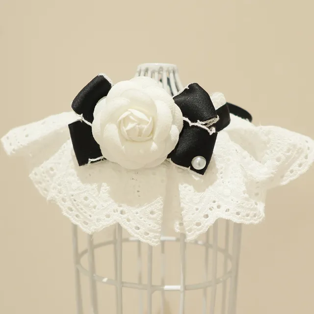 Dog Saliva Towel Pet Scarf Bow Tie Classic Camellia - Shop at LoveMi