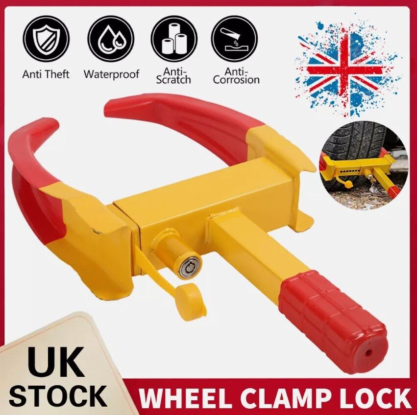 Heavy Duty Security Wheel Clamp Clamps Locks For Caravan Car Van Trailer Lock UK — image 9