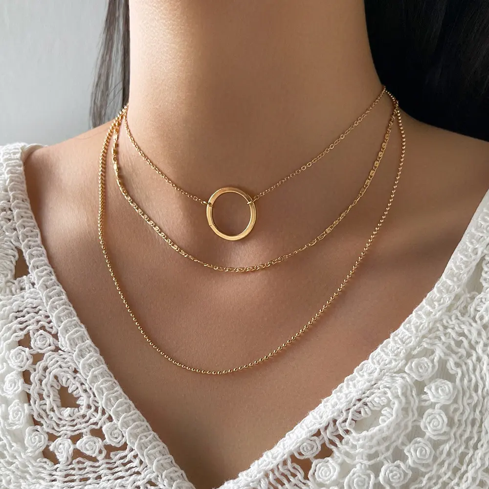 Circle Necklace Clavicle Chain Women