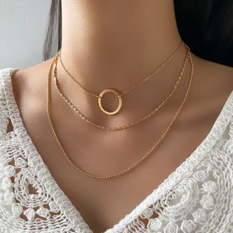 Circle Necklace Clavicle Chain Women