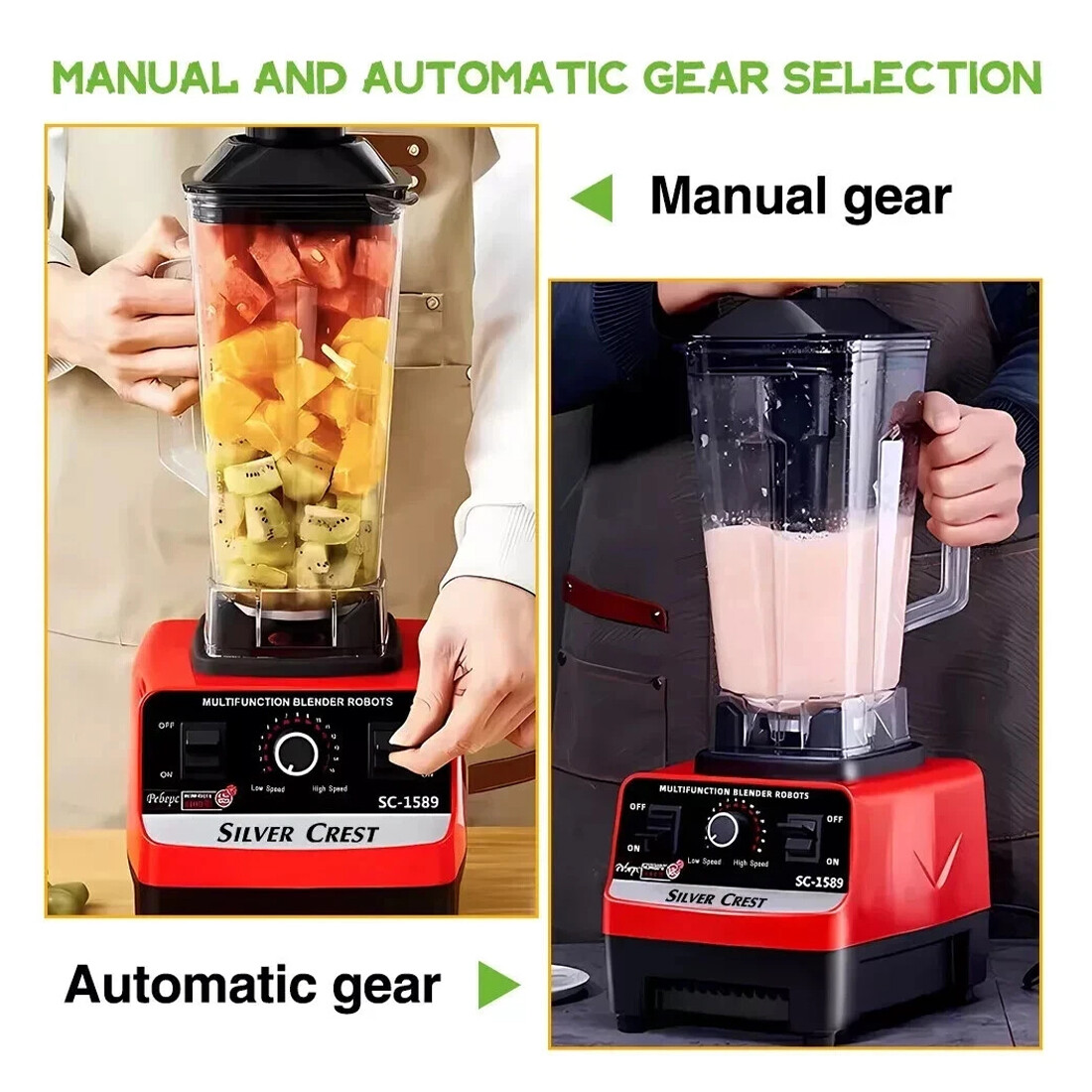 Mélangeur multifonctionnel 4500w, robot culinaire, smoothie, presse-agrumes – Image 4
