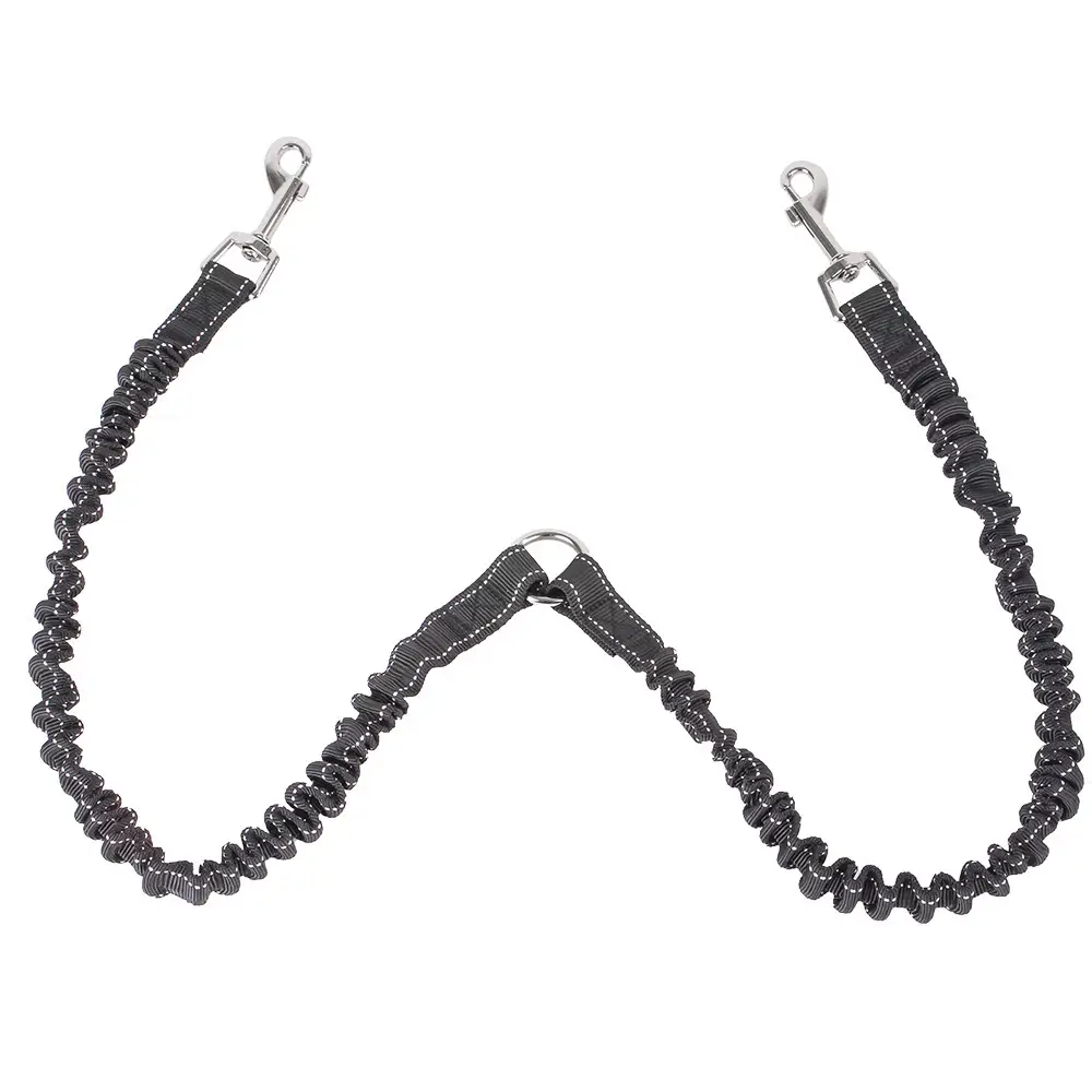 Dogs with One Tow Two Leashes Pets Double Heads