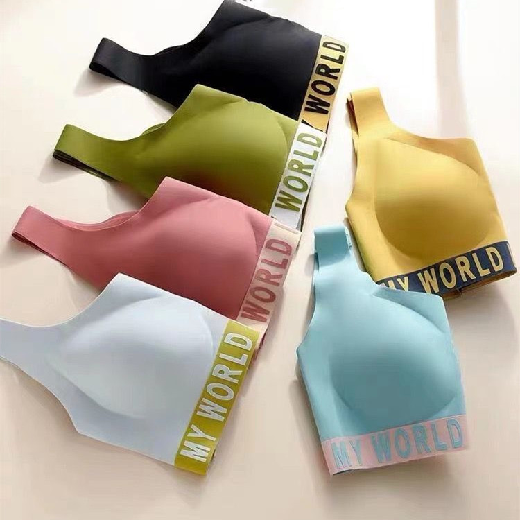 Sports Latex Underwear Wireless Contrast Color Women's Bra