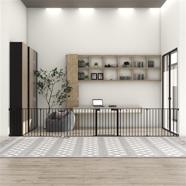 150 Inch Adjustable Safety Door With 6 Pieces, Suitable For House Staircase Doors, Restricted Area Fences — foto 5