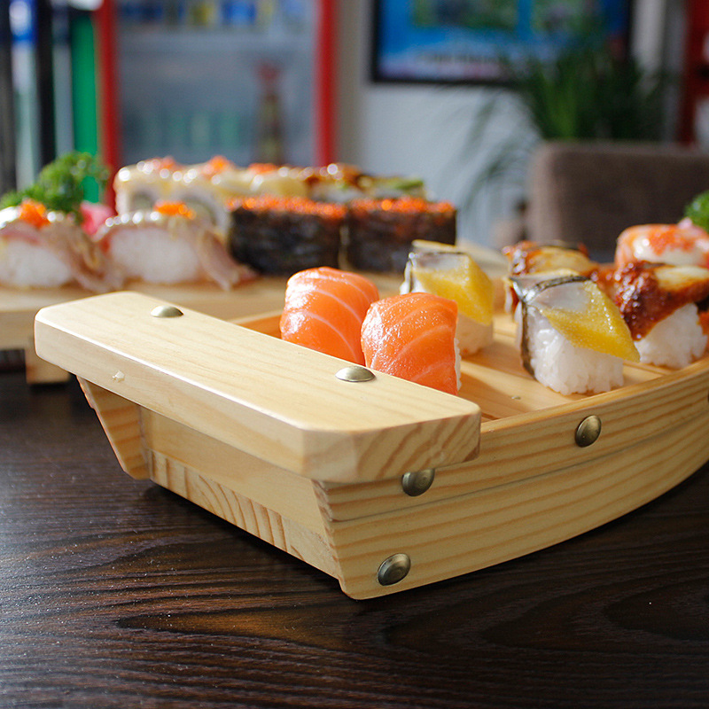 Title 3, Pine wooden sushi boat