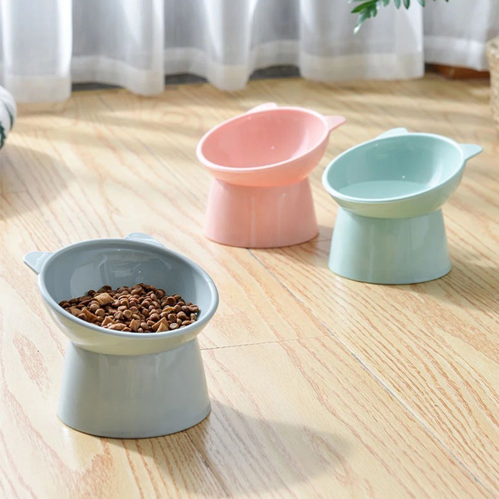 Title 3, Tilted Cat Food Bowl Elevated Cat Bowl Ergonomi...