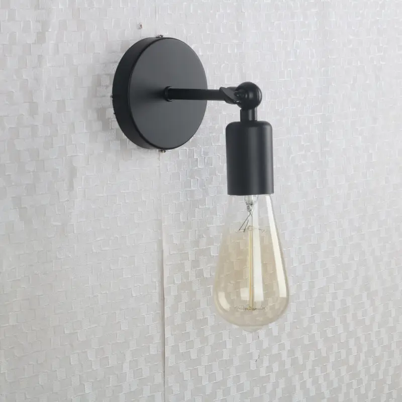American Black Industrial Style Small Wall Lamp