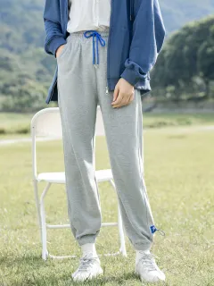 Women's New All-match Sports Loose High Waist Casual Pants - Grey - View 1