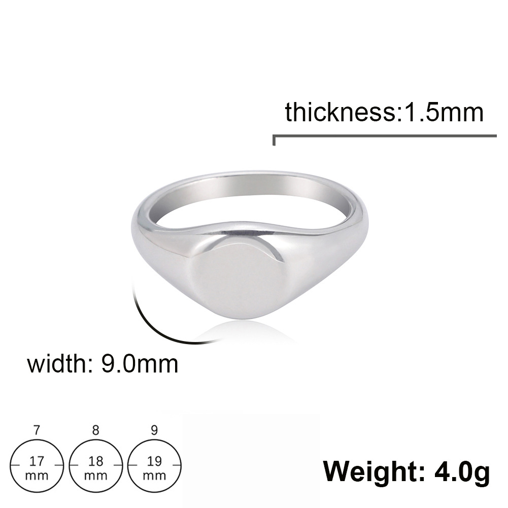 Titanium Steel Smooth Cut Round Ring