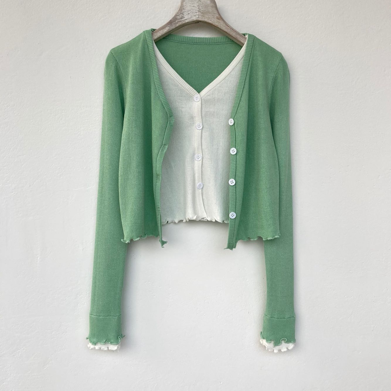 Girl Loose Lazy College Style Cardigan Coat - Image 4