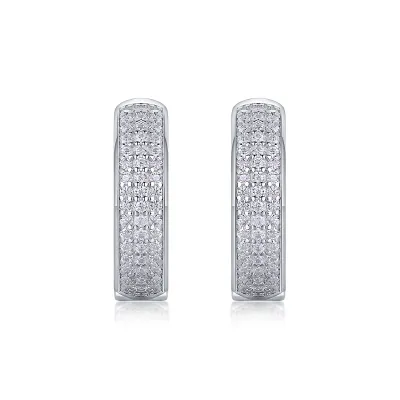 1Years - Fashionable Earrings And Stud Jewelry Set With Moissanite S925 Sterling Silver And Platinum-plated Diamonds Prohibit TikTok sales