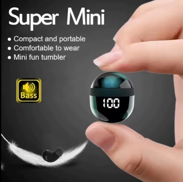 Mini Wireless Sleep Earbuds With LED Digital Display thumbnail 3