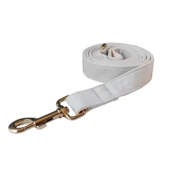 Milky White Velvet Dog Collar Alloy Buckle Pet Supplies - Dog Leash - View 1