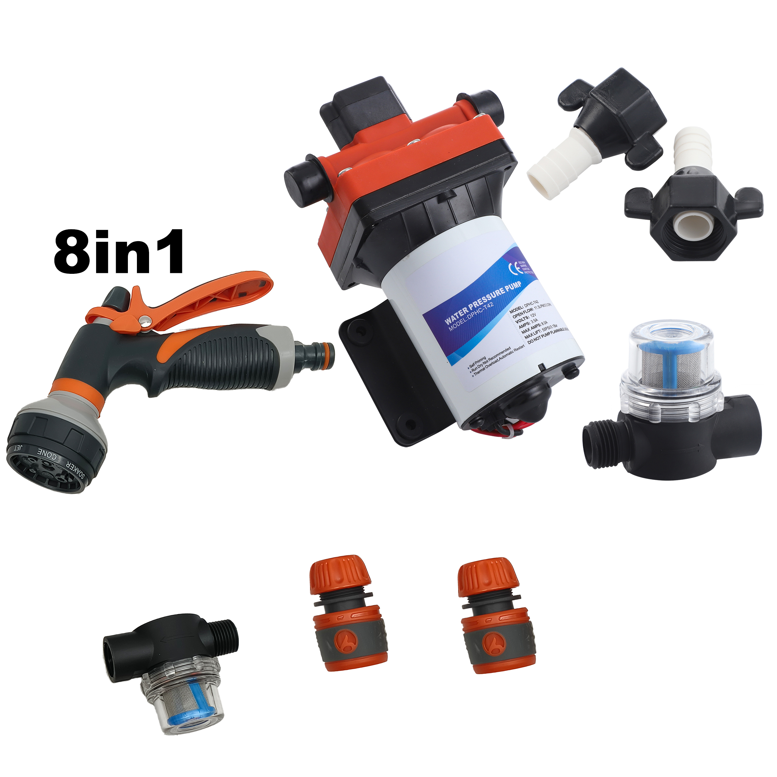 RV  12V Water Pump 55PSI 11.3LPM For Caravan Motorhome Camper Boat