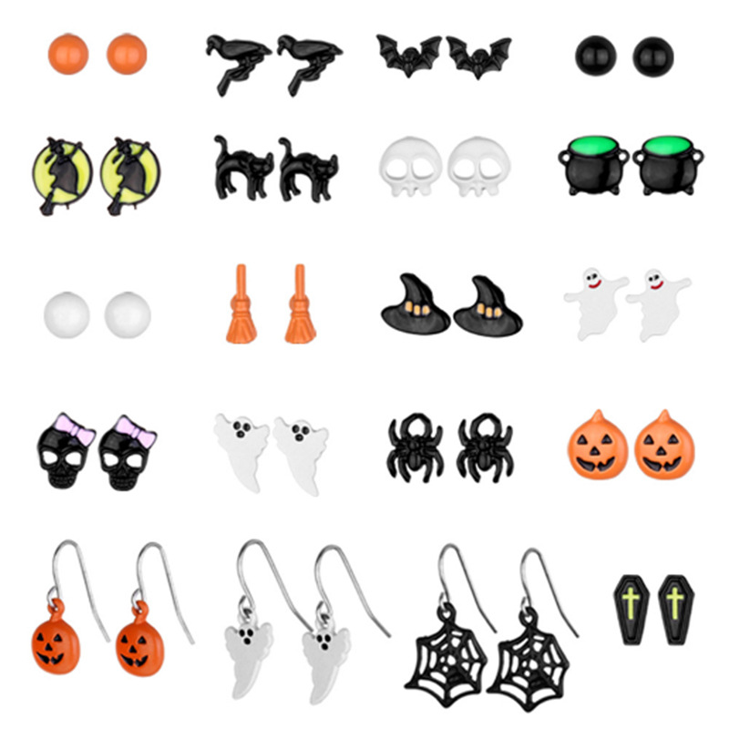Set Contrast Color Trend Fashion Earrings