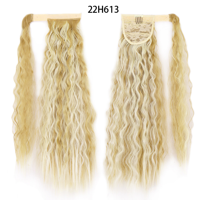 Ponytail Wig Water Wave Velcro Banding Chemical Fiber High Temperature Silk — foto 31
