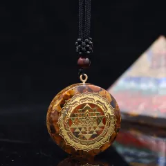 Diameter 35mm Foreign Trade Pendant Necklace Crystal Gravel Epoxy Resin - View 1