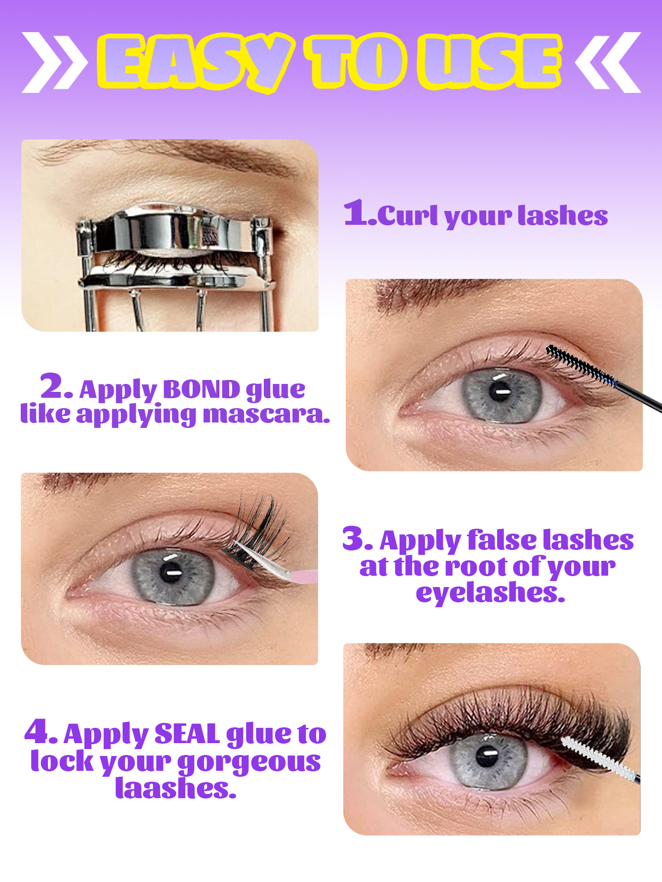 A Multi-style Hybrid False Eyelash Extension Set, The False Eyelashes Are Easy To Wear And Apply, Creating The Perfect Eye Makeup False Eyelashes — foto 5
