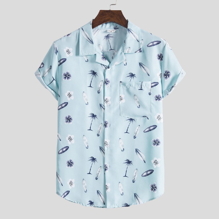 Hawaiian Beach Style Summer Suit Collar Short Sleeve Printed Shirt Ac63f021 F845 4821 A3c2 2c9bd18a72a0