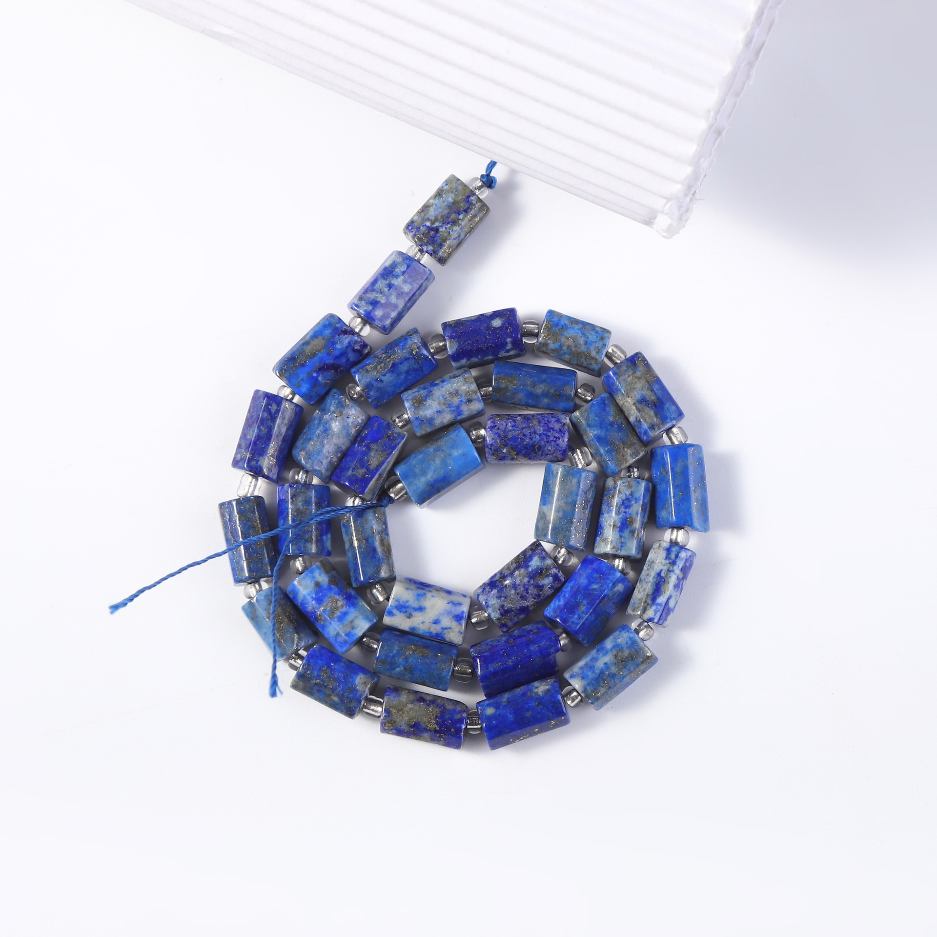 Colorful Crystal Beaded Sunstone Faceted Cylindrical Lapis Lazuli Ornament