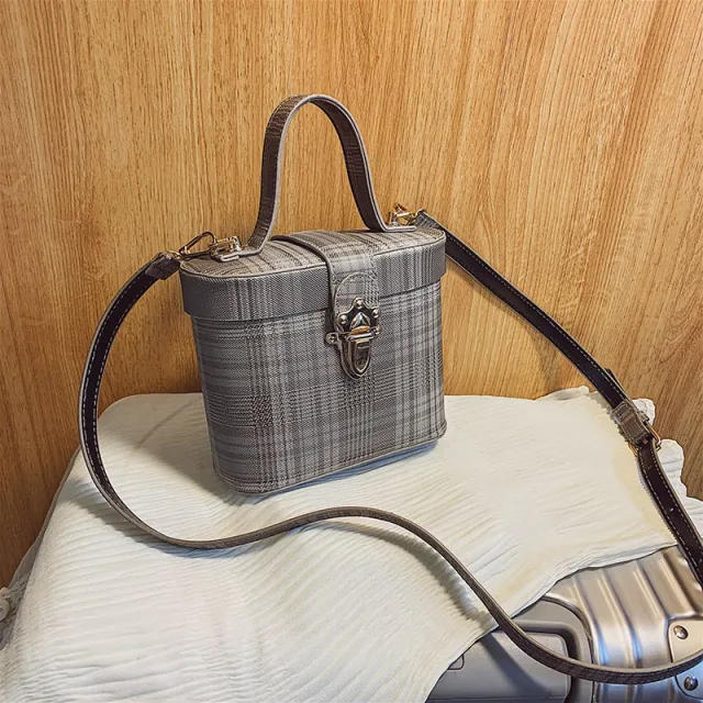 New Trendy Bucket Trendy Fashion One shoulder Summer Messenger Bag Female Bag Grey - Shop at LoveMi