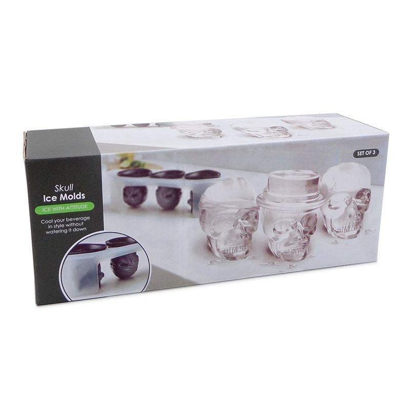 Halloween Silicone Skull Shape Ice Tray (Without LOGOOPP