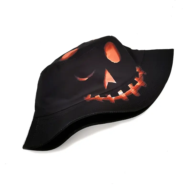 Halloween Hats Creative Cartoon Pumpkin Grimace Printed