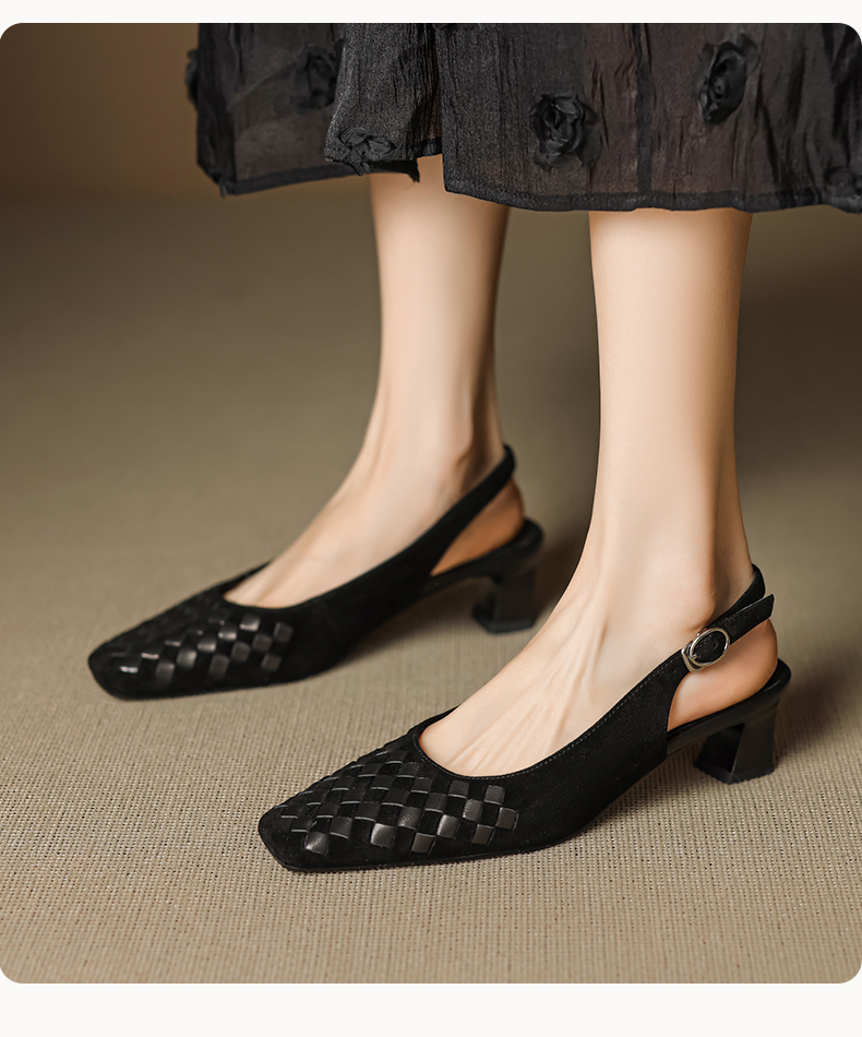 Woven Sandals – hand-woven upper detail close-up