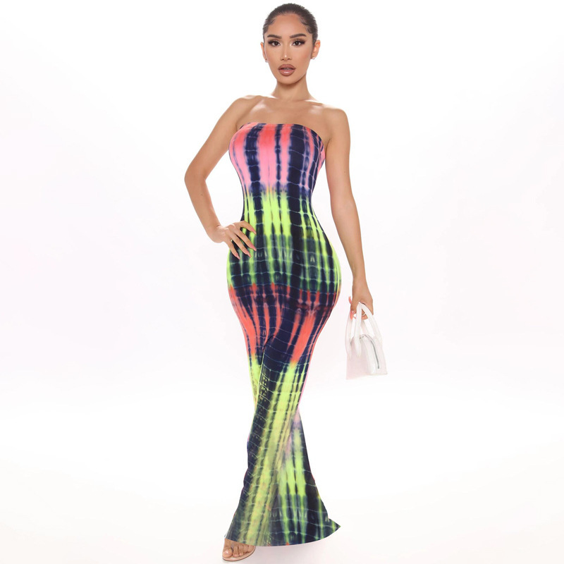 European And American Style Fashion Printed Dress