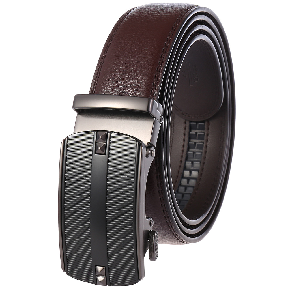 Gun buckle brown belt