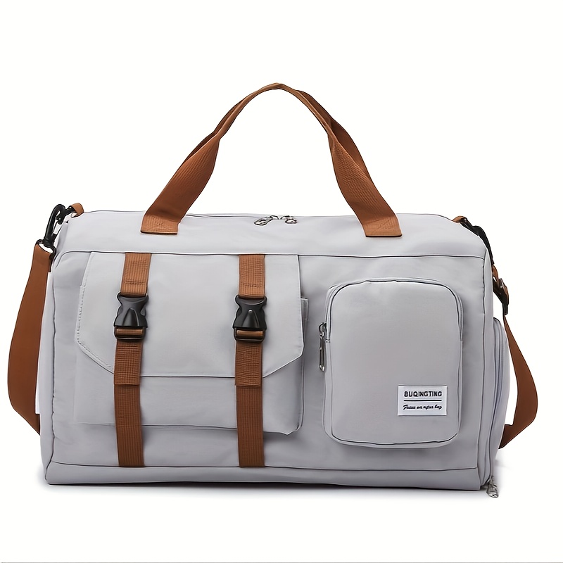 Minimalist Sports Duffel Bag ,Large Capacity Gym Tote With Separate Shoe Pocket,Multi-functional Travel Weekender & Crossbody Bag,Stylish Workout & Overnight Bag For Women