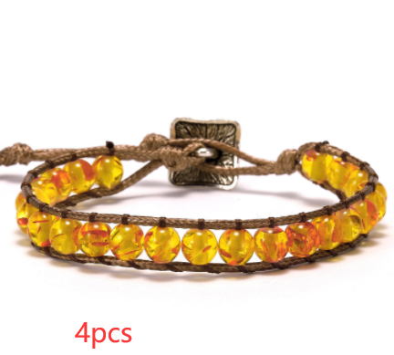 Fashion New Single Layer Onyx Beads Hand Braided Bracelet