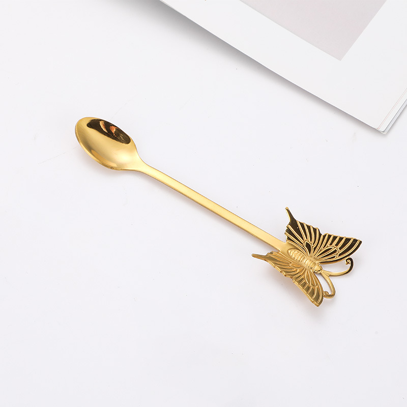 Title 6, Stainless Steel Spoon Fork Gift Cute Cartoon Bu...