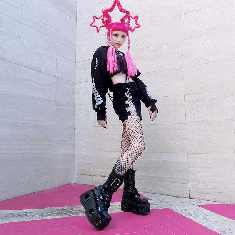 Top Pullover Sweatshirt Jumpers With Detachable O-ring Chain