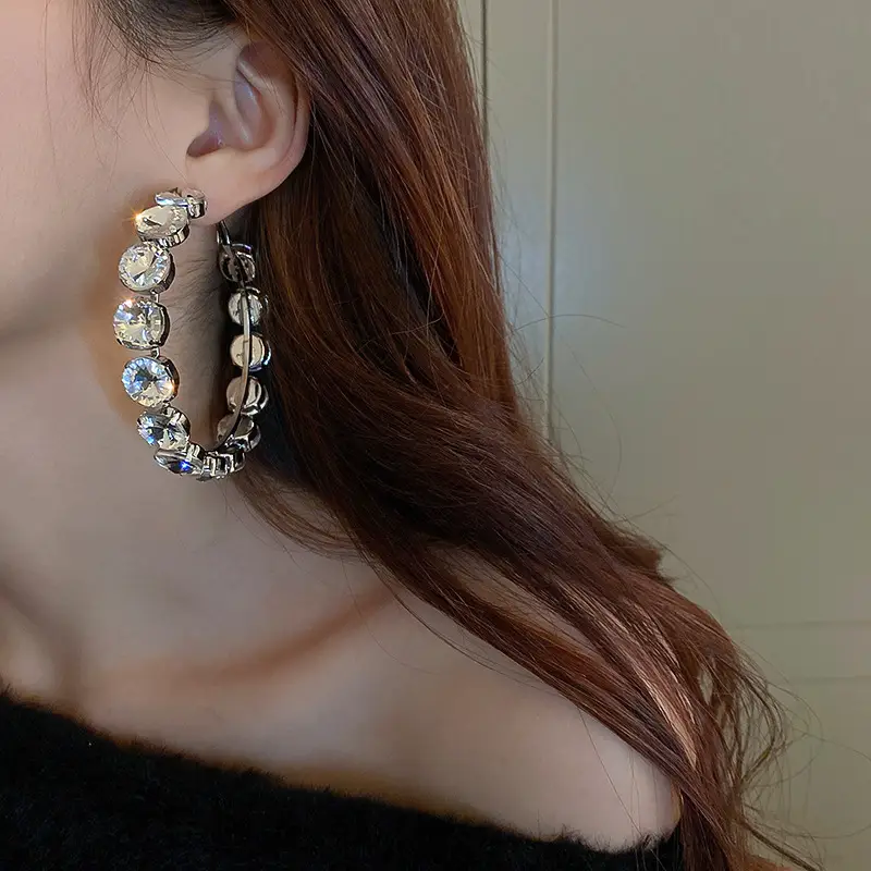 Women's Fashion Design Colorful Diamond Earrings