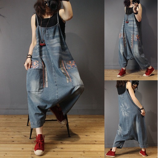 Women's Loose New Style Denim Overalls - Image 2